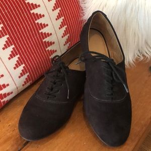 Genuine suede black oxfords from Aldo.
